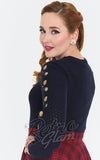 Voodoo Vixen Navy Floral Sleeve Sweater back