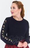 Floral sleeve sweater 