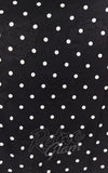 Voodoo Vixen B & W Polka Dot & Floral Sweetheart Dress fabric