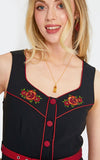 Voodoo Vixen Western Rose Dress detail