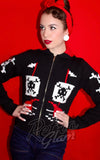 Astro Bettie Pirate And Skulls Sweater in Black