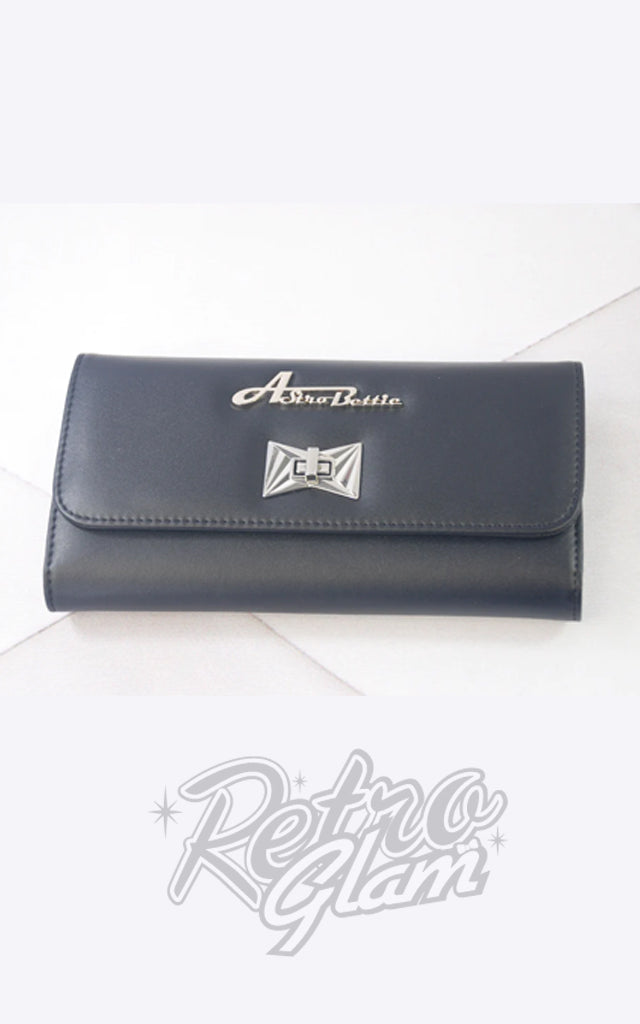 Astro Bettie Tri Fold Wallet in Matte Black