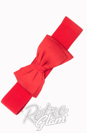 Banned Bella Bow Belt in Red