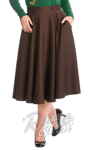 Banned Di Di Swing Skirt in Brown detail