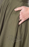 Banned Di Di Swing Skirt in Olive Green detail
