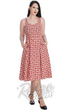 Banned Sweet Cherry Red Gingham Dress curvy
