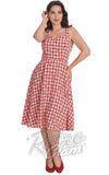 Banned Sweet Cherry Red Gingham Dress