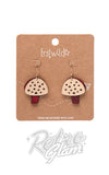 Erstwilder La Belle Epoque Mushroom earrings  red