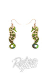 Erstwilder La Belle Epoque Seahorse earrings green