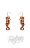 Erstwilder La Belle Epoque Seahorse earrings orange
