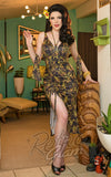 Boulevard Nights Kono Pearl Dress in Kava Print