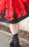 Collectif Amber-Lea Haunted House Swing Dress detail skirt