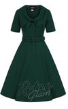 Collectif Ann Harrad Swing Dress in Green detail