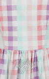 Collectif Demira-Lea Unicorn Gingham Swing Dress fabric