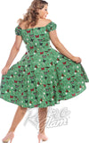 Collectif Dolores Doll Dress in Butterfly Print plus size back
