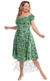 Collectif Dolores Doll Dress in Butterfly Print pinup
