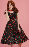 Collectif Dolores Doll Dress in Cherry Print
