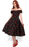 Collectif Dolores Doll Dress in Cherry Print - 2XL left only