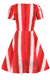 Collectif Gosia Stardust Striped Swing Dress detail back
