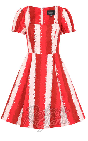 Collectif Gosia Stardust Striped Swing Dress detail
