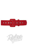 Collectif Jade Plain Belt in Red