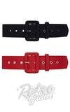Collectif Jade Plain Belt in Black or Red