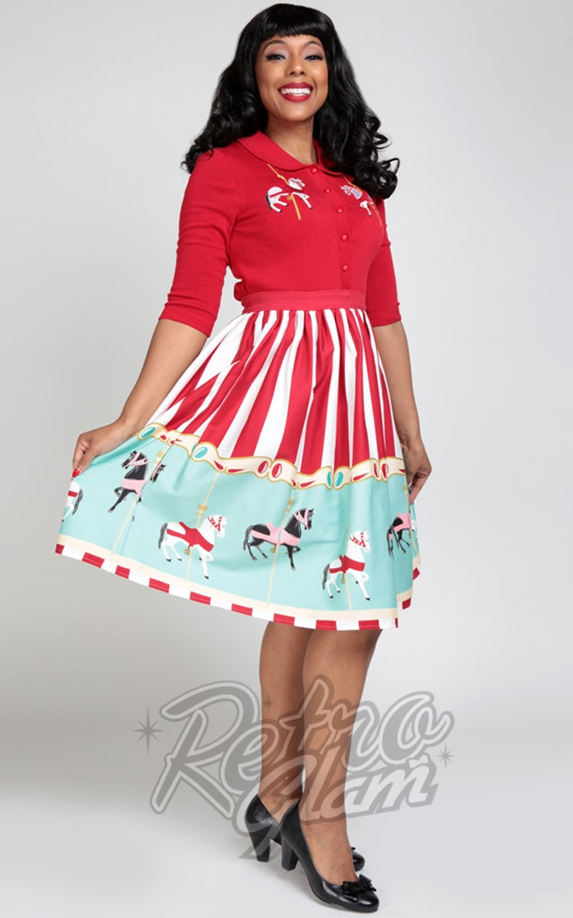 Collectif Jasmine Carousel Swing Skirt - 3XL left only
