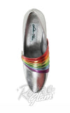 Collectif Lulu Hun Silver Lara Rainbow shoes
