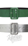 Collectif Sally Plain Belt in Green or Silver