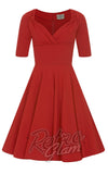 Collectif Trixie Doll Dress in Red detail
