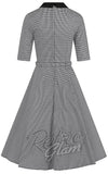 Collectif Winona Houndstooth Swing Dress back