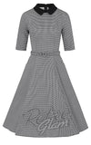 Collectif Winona Houndstooth Swing Dress pinup