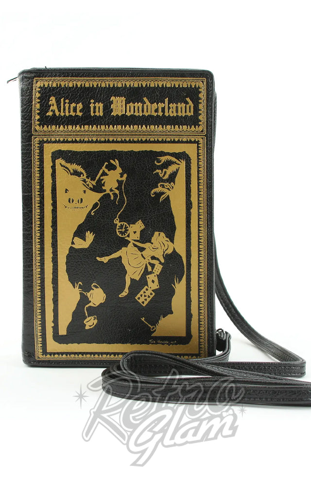 Comeco Alice in Wonderland Black Crossbody/Clutch Handbag