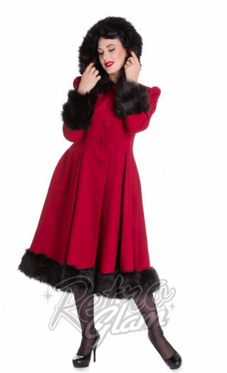 Hell Bunny Elvira Coat in Burgundy - Email/Contact to special order