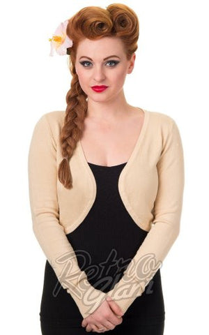 Banned Flickers Bolero in Cream - S & 3XL only