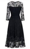 Dolly and Dotty Madeline Lace Dress in Black back