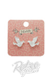 Erstwilder Christmas Essential Earrings studs white doves