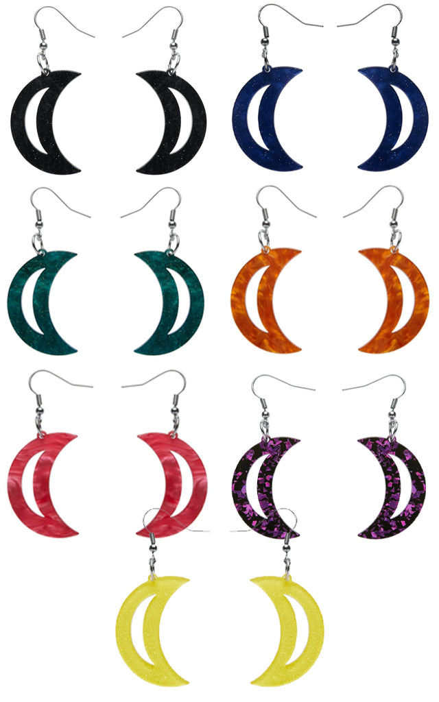 Erstwilder Crescent Moon Essentials Drop Earrings - Assorted Colours