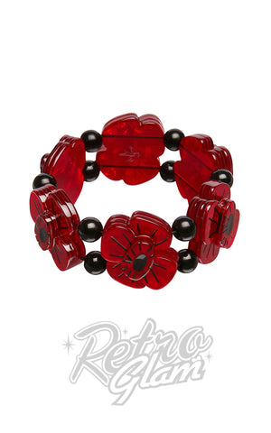 Erstwilder Remembrance Poppy Stretch Bracelet