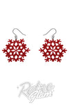Erstwilder Snowflake drop Earrings red