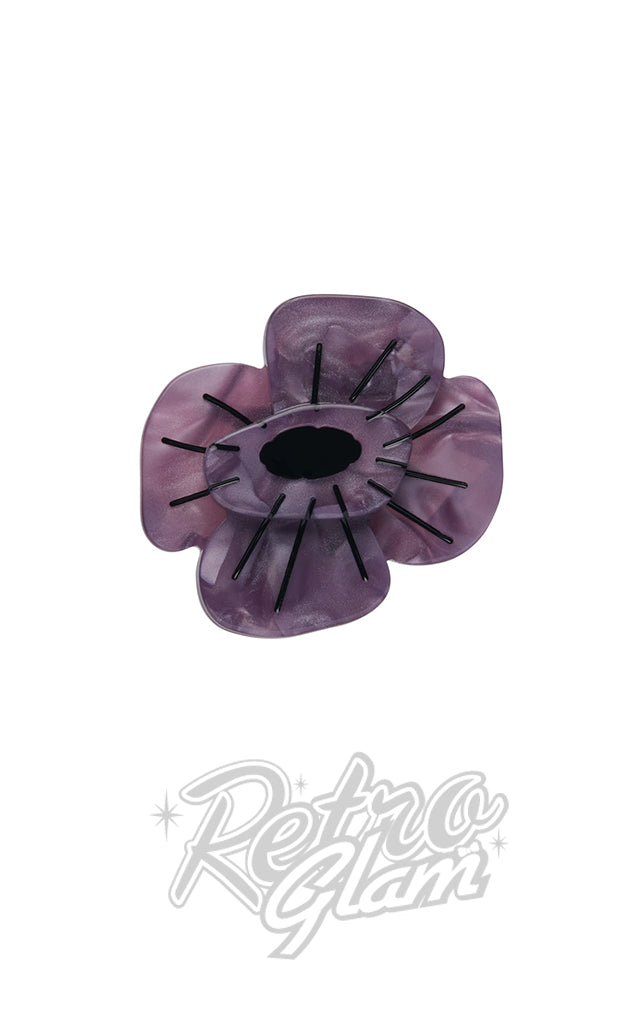 Erstwilder Remembrance Purple Poppy Mini Brooch