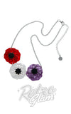 Erstwilder Poppy Field Necklace in Multi Colour poppies