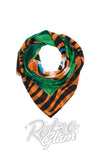 Tranquil Tiger large square scarf neck