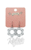 Erstwilder snowflake drop earrings silver