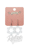 Erstwilder snowflake drop earrings white