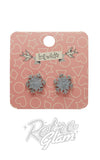 Erstwilder snowflake stud earrings silver