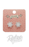 Erstwilder snowflake stud earrings white