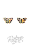 Erstwilder Pride & Joy Enamel Stud Earrings  butterfly