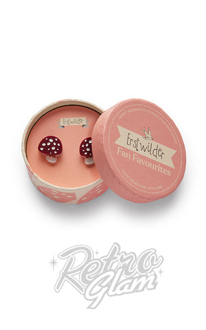 Erstwilder Twinning Toadstools Stud Earrings box