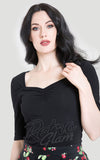 Hell Bunny Philippa Top in Black